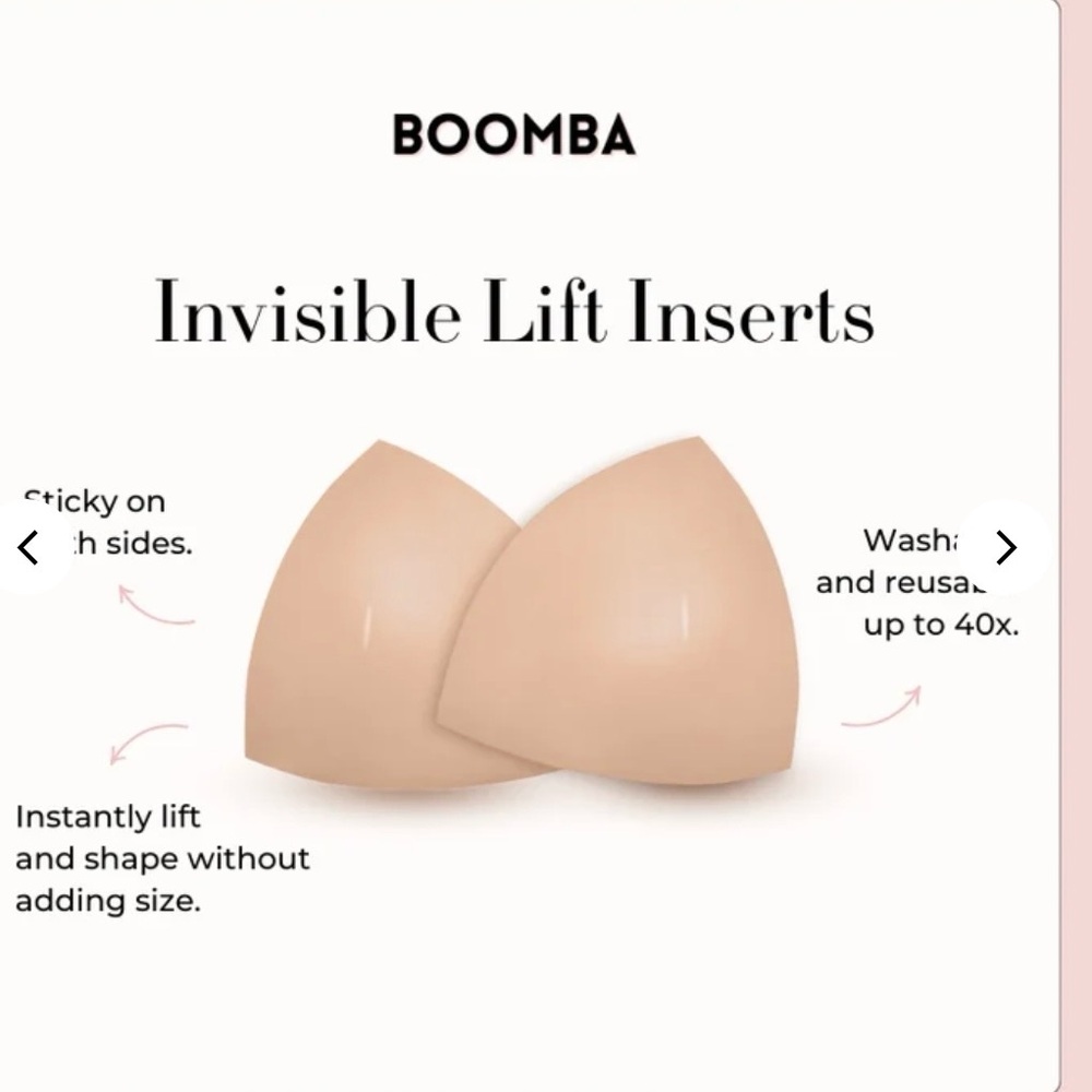 Boombas Nude Invisible Lift Inserts Bra Inserts